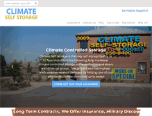 Tablet Screenshot of climateselfstorage.com
